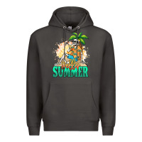 Smoke Hello summer skeleton Premium Hoodie - NancyCooperArtShop