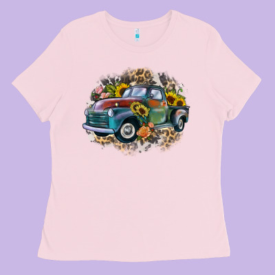Vintage Truck Western Ladies Tee Designed By Zillion Design Studio