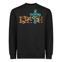 Black western gemstone cross faith Heavyweight Sweatshirt - Artiststas
