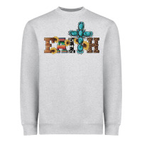 Western Gemstone Cross Faith Heavyweight Sweatshirt | Teevron