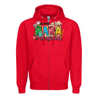 Red para professional Zipper Hoodie - NancyCooperArtShop