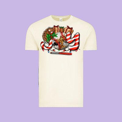 Joy With Baseball And Christmas Gift And Candies Vintage Tee Designed By Adodesignshop