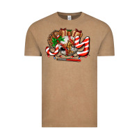 Vintage Coffee joy with baseball and christmas gift and candies Vintage Tee - AdoDesignShop