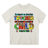 Cream it takes a special teacher to hear what a child cant say tbw Heavy Core Tee - texasbilliewilder