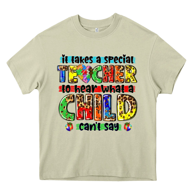 It Takes A Special Teacher To Hear What A Child Cant Say Tbw Heavy Core Tee by texasbilliewilder | Teevron