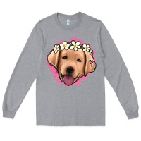 Heather Grey jack russel floral kopyası Long Sleeve Tee - Jasminsmagicworld