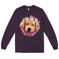 Plum jack russel floral kopyası Long Sleeve Tee - Jasminsmagicworld