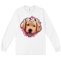 White jack russel floral kopyası Long Sleeve Tee - Jasminsmagicworld