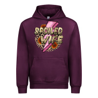 Mauve Wine Spoiled Wife Mother's Day Urban Hoodie - CowGirlArtShop