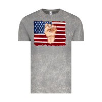 Cloud Rock american flag with hand Vintage Tee - Artiststas