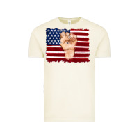 Vintage Arctic american flag with hand Vintage Tee - Artiststas