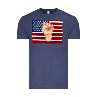 Vintage Denim american flag with hand Vintage Tee - Artiststas