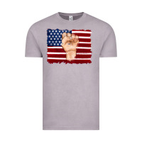 Vintage Zinc american flag with hand Vintage Tee - Artiststas