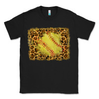 Black watercolor glitter leopard softball background Classic Tee - RanaPortraitStore