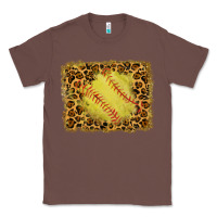 Chestnut watercolor glitter leopard softball background Classic Tee - RanaPortraitStore