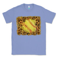 Colony Blue watercolor glitter leopard softball background Classic Tee - RanaPortraitStore