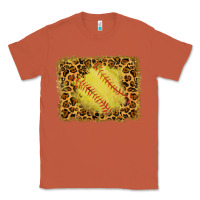 Copper watercolor glitter leopard softball background Classic Tee - RanaPortraitStore
