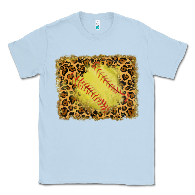 Watercolor Glitter Leopard Softball Background Classic Tee by RanaPortraitStore | Teevron