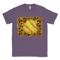 Lavender watercolor glitter leopard softball background Classic Tee - RanaPortraitStore