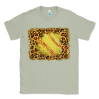 Matcha watercolor glitter leopard softball background Classic Tee - RanaPortraitStore