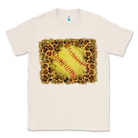 Natural watercolor glitter leopard softball background Classic Tee - RanaPortraitStore