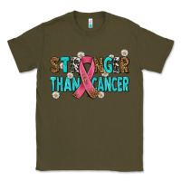 Army Green stronger than cancer with cancer ribbon Classic Tee - AdoDesignShop