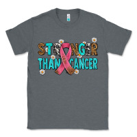 Charcoal Heather stronger than cancer with cancer ribbon Classic Tee - AdoDesignShop
