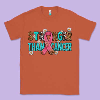 Stronger Than Cancer With Cancer Ribbon Classic Tee Designed By Adodesignshop