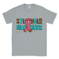 Heather Grey stronger than cancer with cancer ribbon Classic Tee - AdoDesignShop