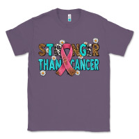 Lavender stronger than cancer with cancer ribbon Classic Tee - AdoDesignShop