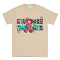 Mushroom stronger than cancer with cancer ribbon Classic Tee - AdoDesignShop