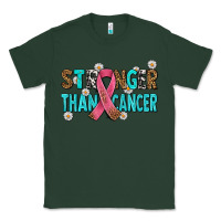 Sports Green stronger than cancer with cancer ribbon Classic Tee - AdoDesignShop