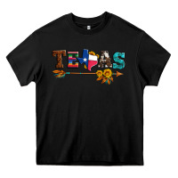 Black texas with arrow and sunflowers Heavy Core Tee - Artiststas