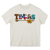 Cream texas with arrow and sunflowers Heavy Core Tee - Artiststas