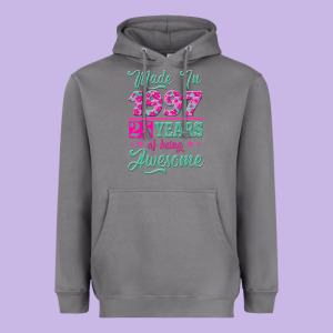Made In 1997, 25 Years Of Being Awesome Heavyweight Hoodie Designed By Jasminsmagicworld