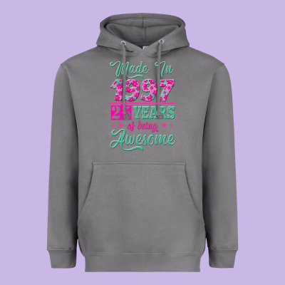 Made In 1997, 25 Years Of Being Awesome Heavyweight Hoodie Designed By Jasminsmagicworld