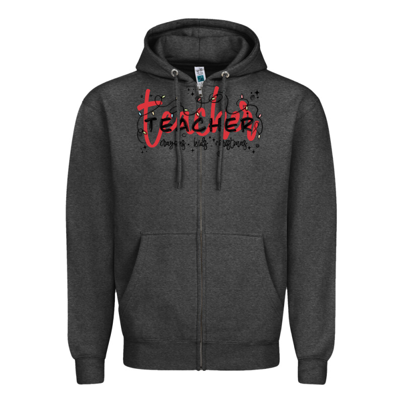 Christmas Teacher Zipper Hoodie by MaliasSmallBusiness | Teevron