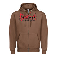 Chestnut christmas teacher Zipper Hoodie - MaliasSmallBusiness