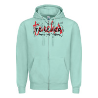 Seafoam christmas teacher Zipper Hoodie - MaliasSmallBusiness