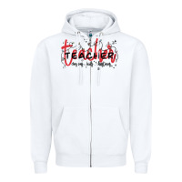 White christmas teacher Zipper Hoodie - MaliasSmallBusiness