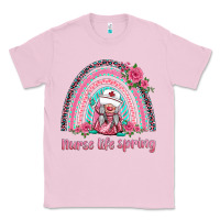 Bubblegum Pink nurse life spring rainbow Classic Tee - BarkalooDesign