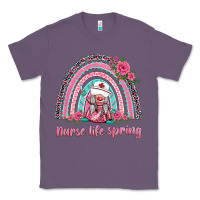 Lavender nurse life spring rainbow Classic Tee - BarkalooDesign