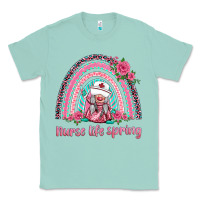 Seafoam nurse life spring rainbow Classic Tee - BarkalooDesign