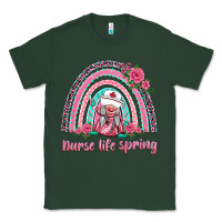 Sports Green nurse life spring rainbow Classic Tee - BarkalooDesign