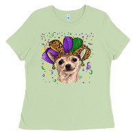 Matcha mardi gras hat chihuahua Ladies Tee - RanaPortraitStore
