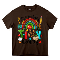 Chocolate Brown it s a good day tiny humans Heavy Core Tee - texasbilliewilder