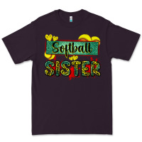 Plum softball sister with leopard Premium Tee - Zillion Design Studio