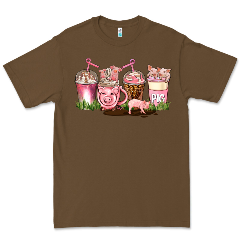 Pig Coffee Cups Premium Tee by AdoDesignShop | Teevron
