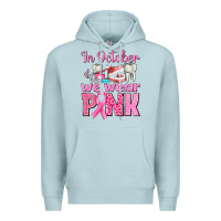 Blue Mist in october we wear pink breast cancer awareness Premium Hoodie - texasbilliewilder
