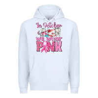 White in october we wear pink breast cancer awareness Premium Hoodie - texasbilliewilder